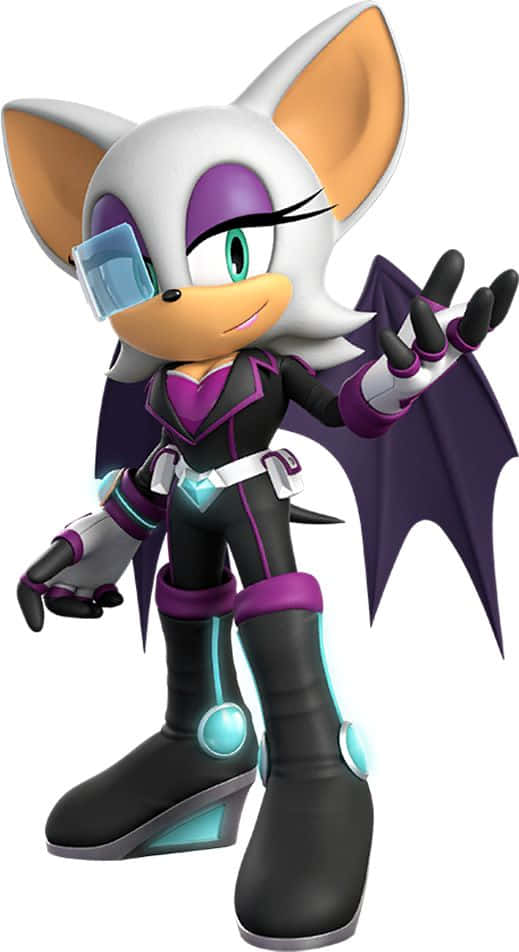 Sonic Forces Speed Battle, white bat-like character, purple accents, SD Phone Wallpaper
