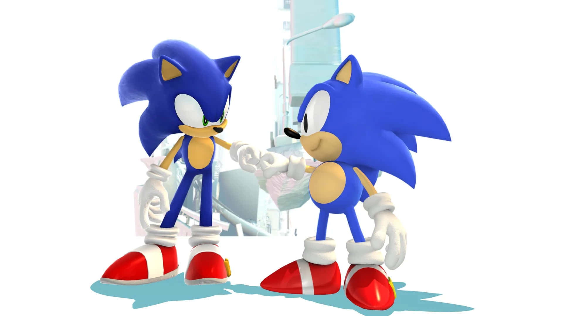 Sonic X Shadow Generations, blue hedgehog, red and white shoes, Full HD Desktop Wallpaper
