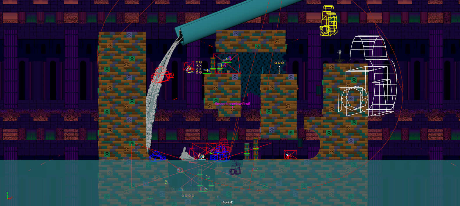 Sonic Hydrocity Zone, pixel-art game level, floating platforms, HD Desktop Wallpaper