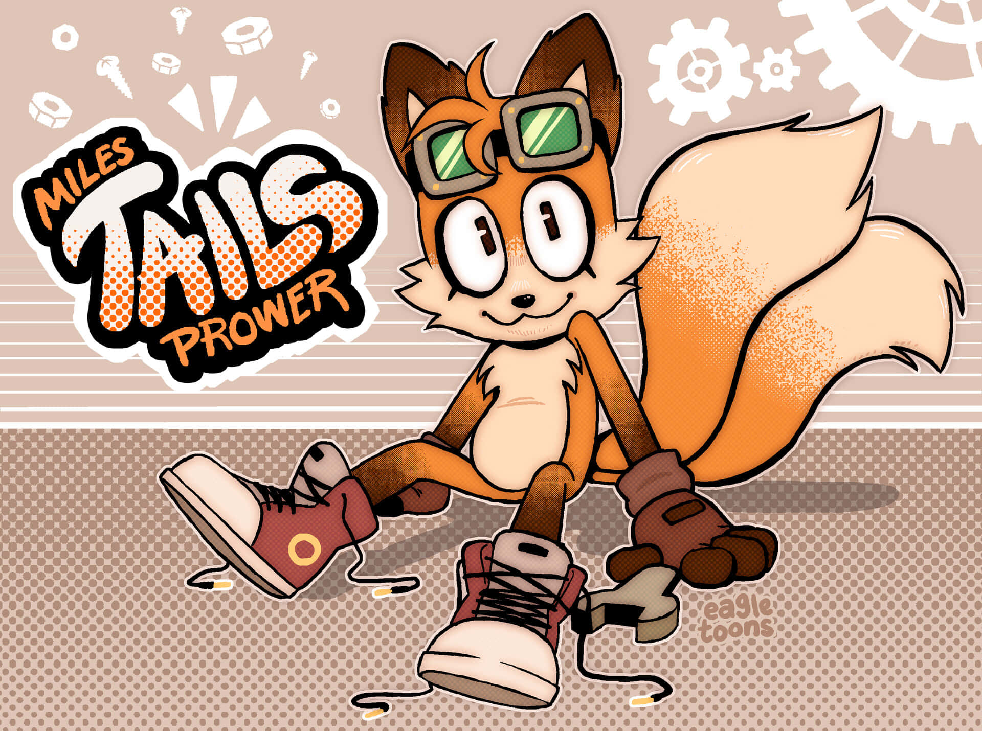 Sonic Characters, cartoon fox, goggles, Full HD Desktop Wallpaper