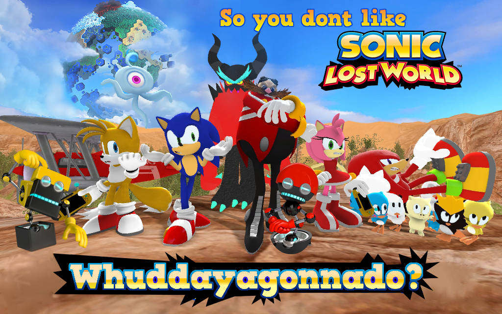 Sonic Lost World, desert landscape, floating island, SD Desktop Wallpaper