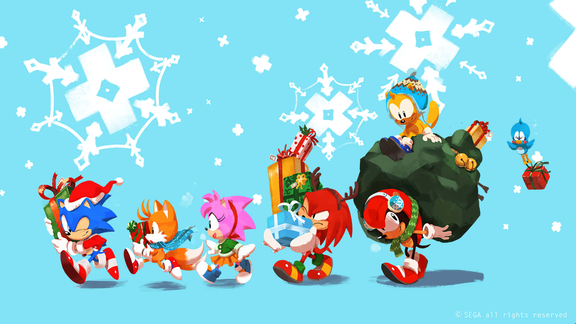 Sonic Mania, Sonic, holiday gear, Full HD Desktop Wallpaper
