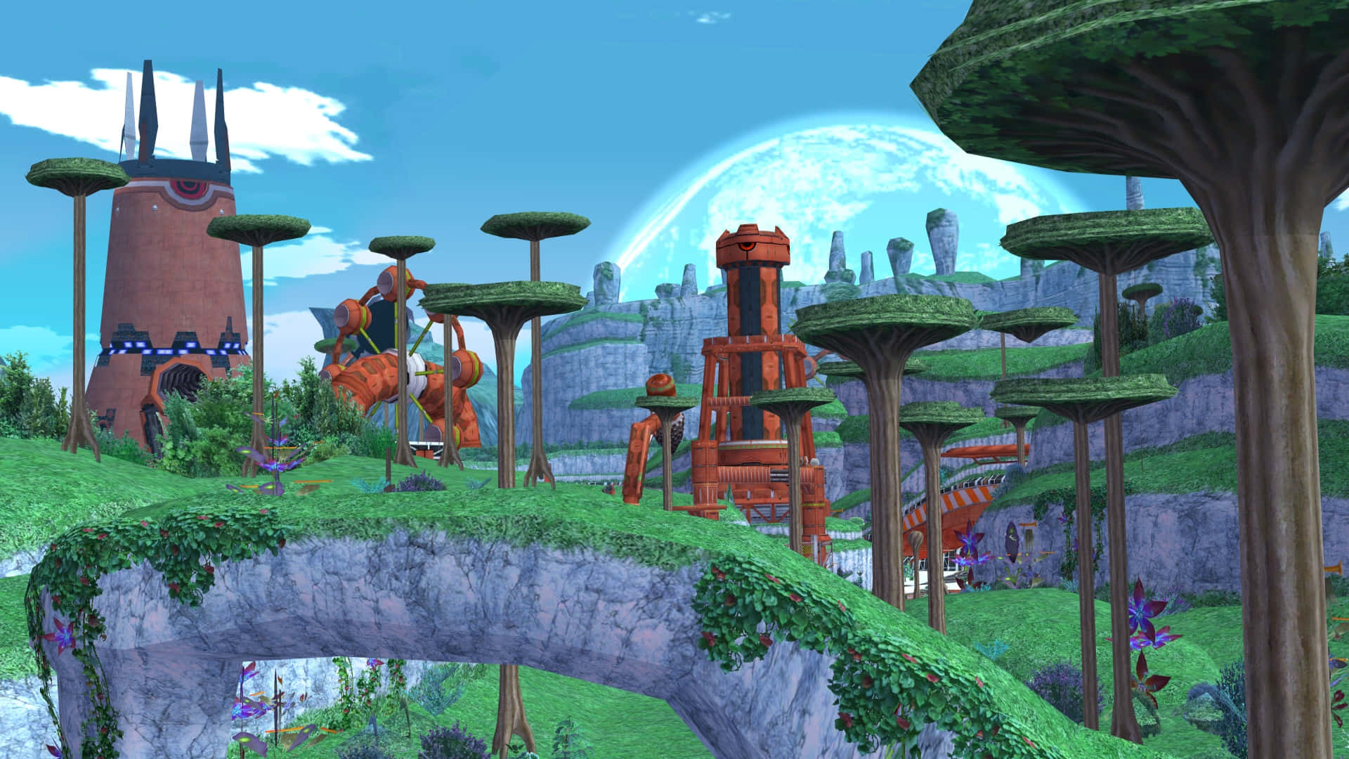 Sonic Planet Wisp, Planet Wisp, floating islands, Full HD Desktop Wallpaper