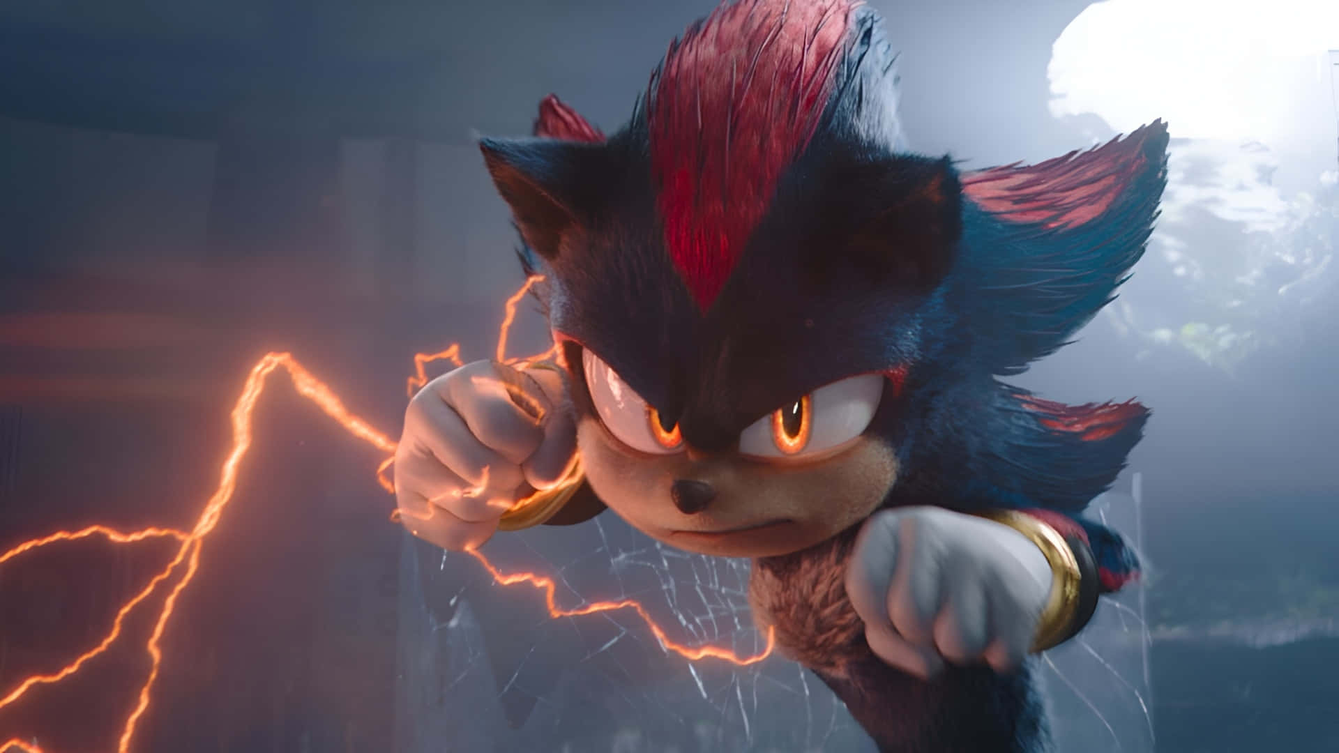 Shadow the Hedgehog, dark blue hedgehog, red quills, Full HD Desktop Wallpaper