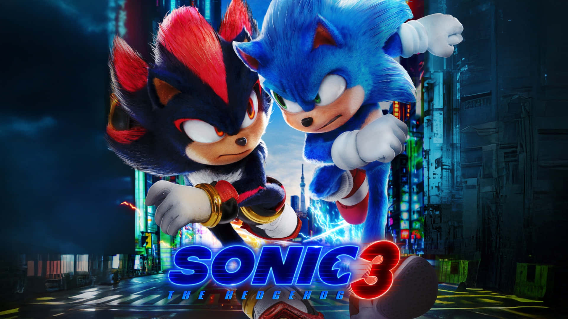 Sonic The Hedgehog 3, Sonic, Shadow, Full HD Desktop Wallpaper
