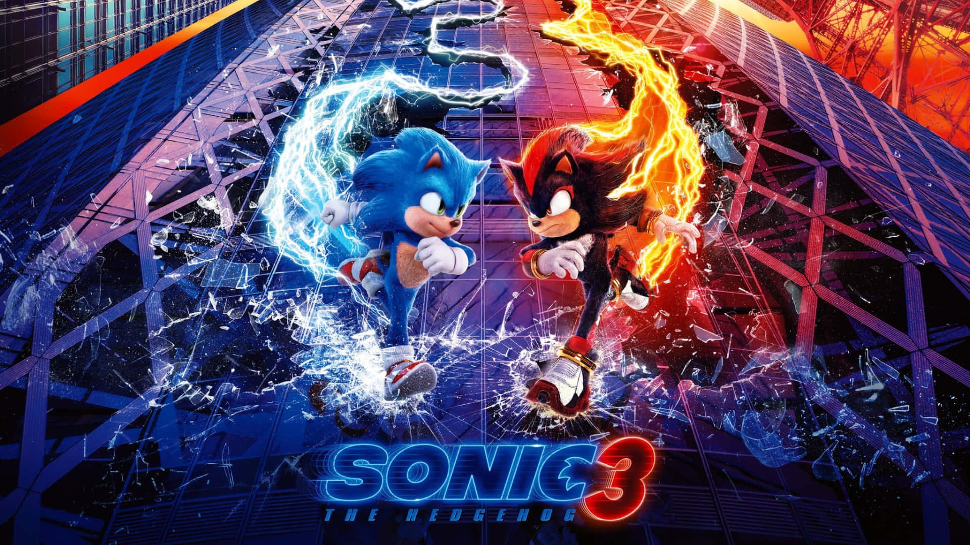 Sonic The Hedgehog 3, Sonic, Shadow, Full HD Desktop Wallpaper