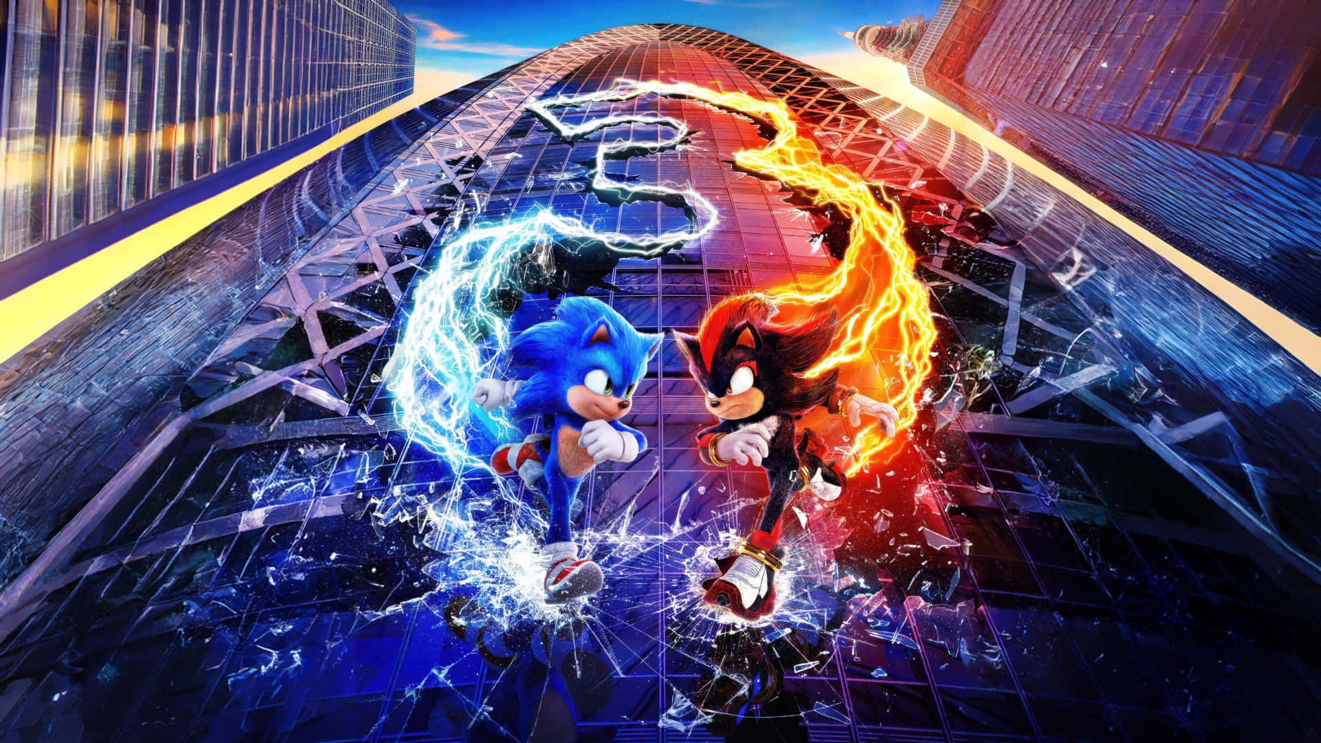 Sonic The Hedgehog 3, Sonic, Shadow, Full HD Desktop Wallpaper