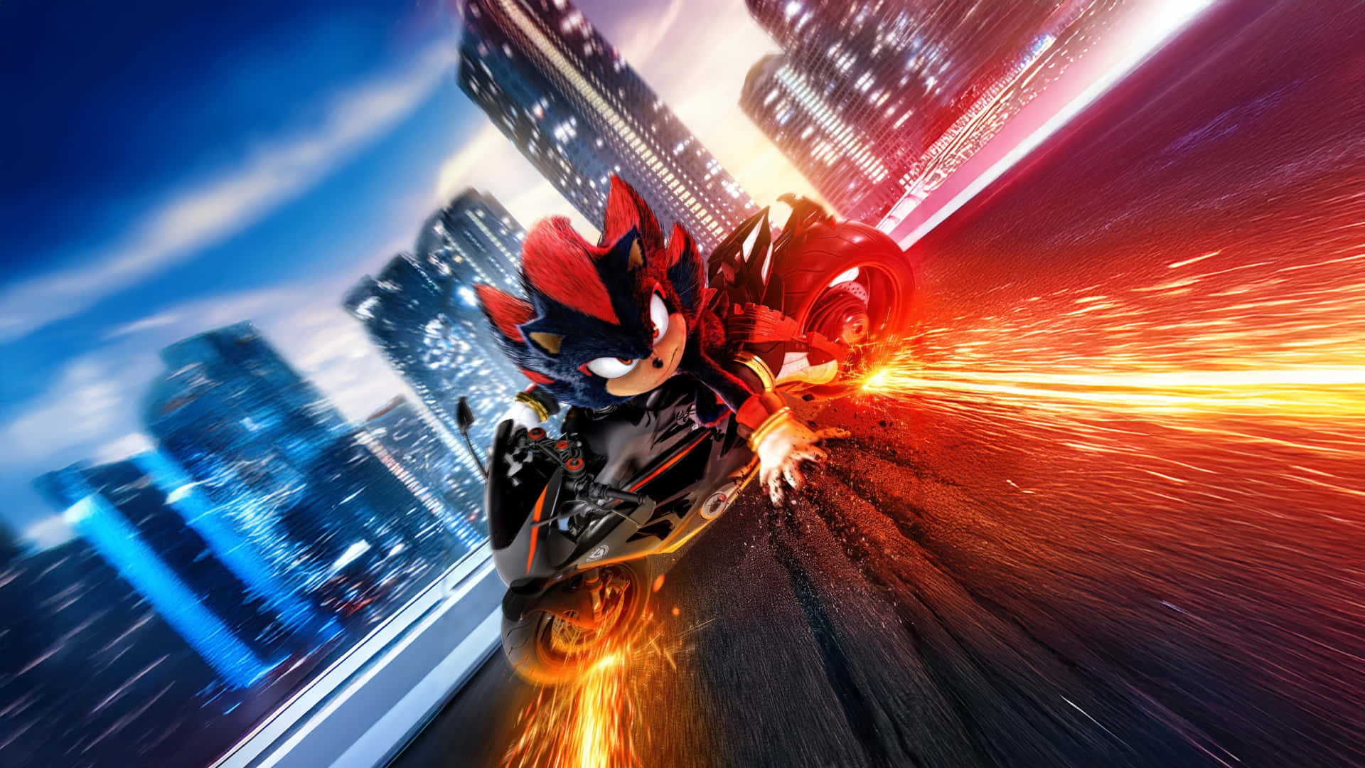 Sonic The Hedgehog 3, Sonic the Hedgehog, motorcycle, Full HD Desktop Wallpaper