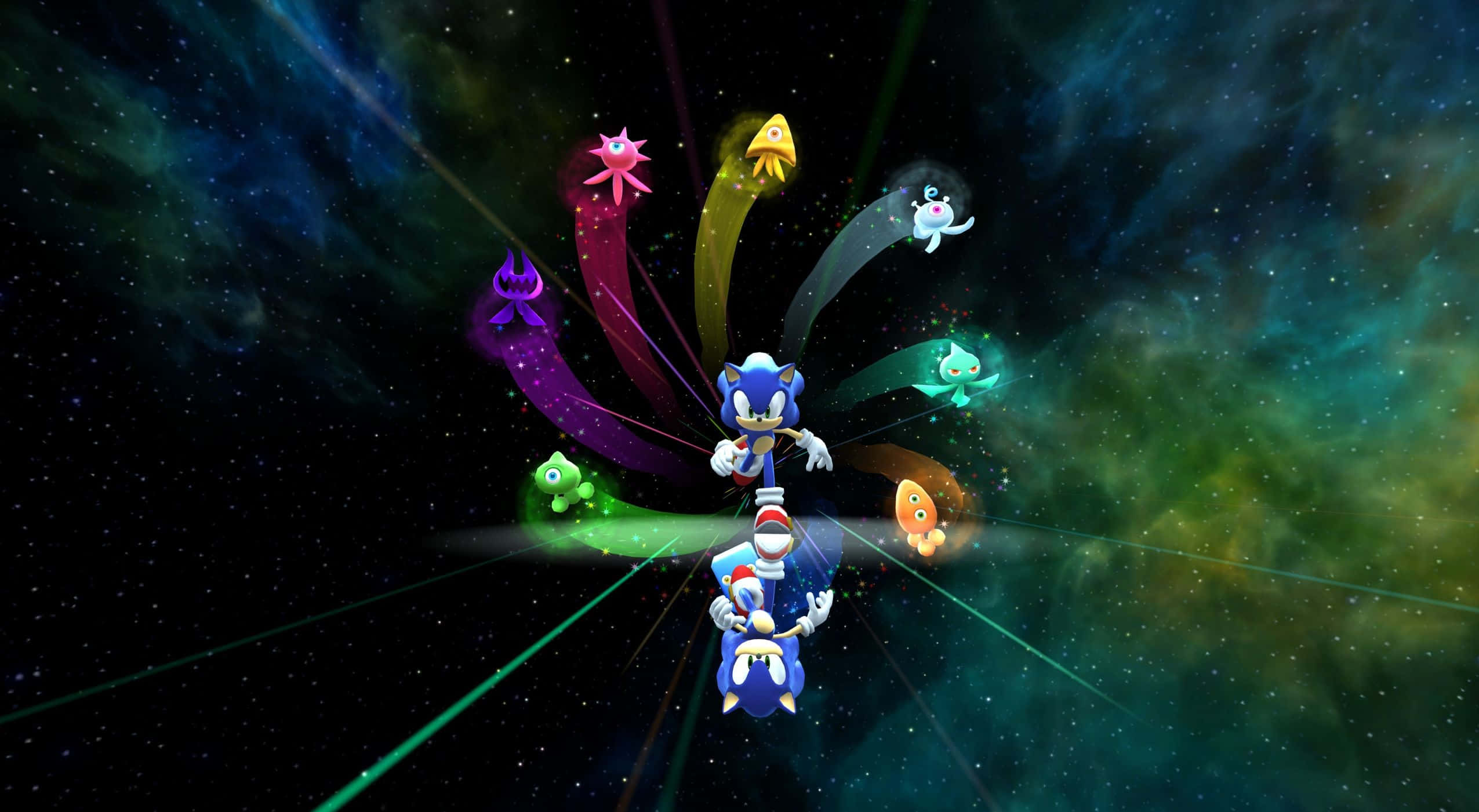 Sonic The Hedgehog, 4K, cosmic nebula, Full HD Desktop Wallpaper