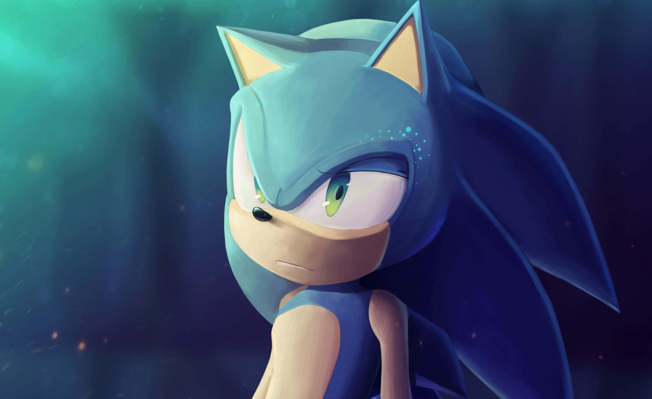 Sonic The Hedgehog, blue hedgehog, green eyes, Full HD Desktop Wallpaper