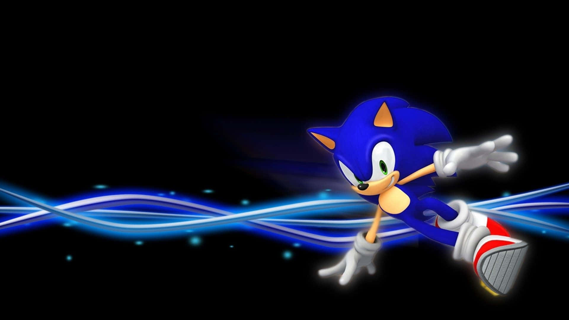 Sonic The Hedgehog 4K, Sonic the Hedgehog, glowing blue energy trails, Full HD Desktop Wallpaper