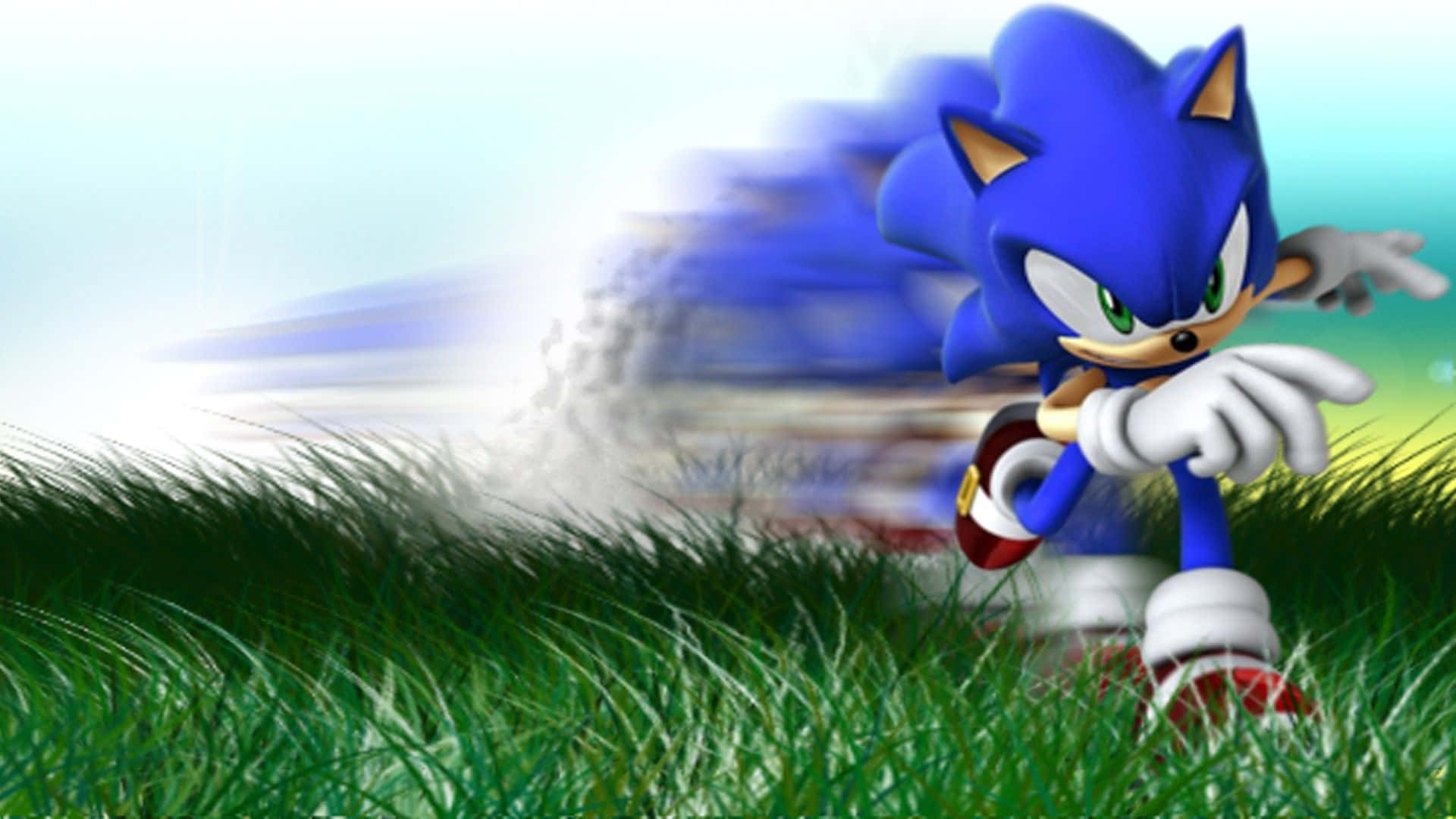 Sonic The Hedgehog, 4K, blue blur trail, Full HD Desktop Wallpaper