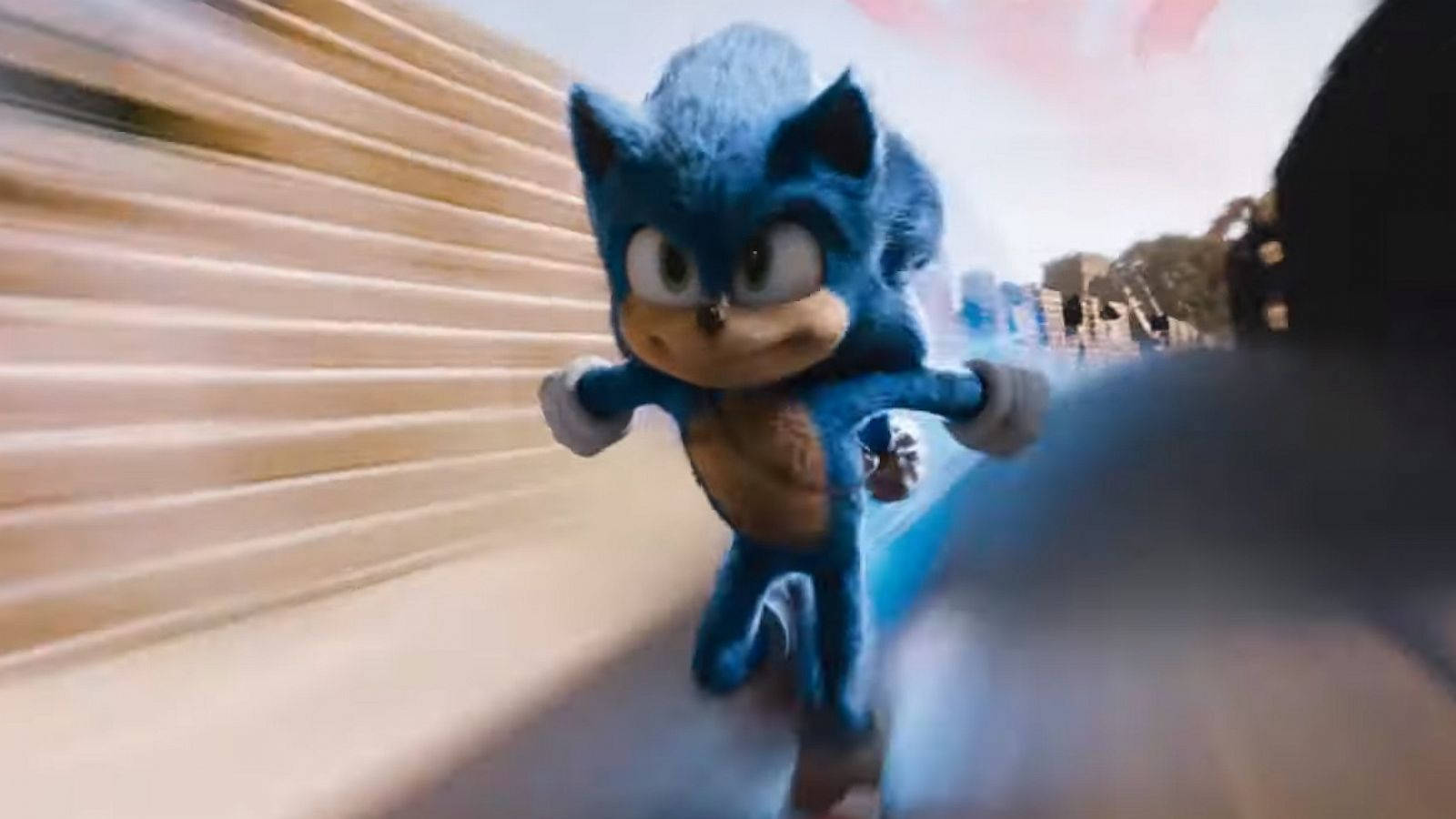 Sonic The Hedgehog, running, street, HD Desktop Wallpaper
