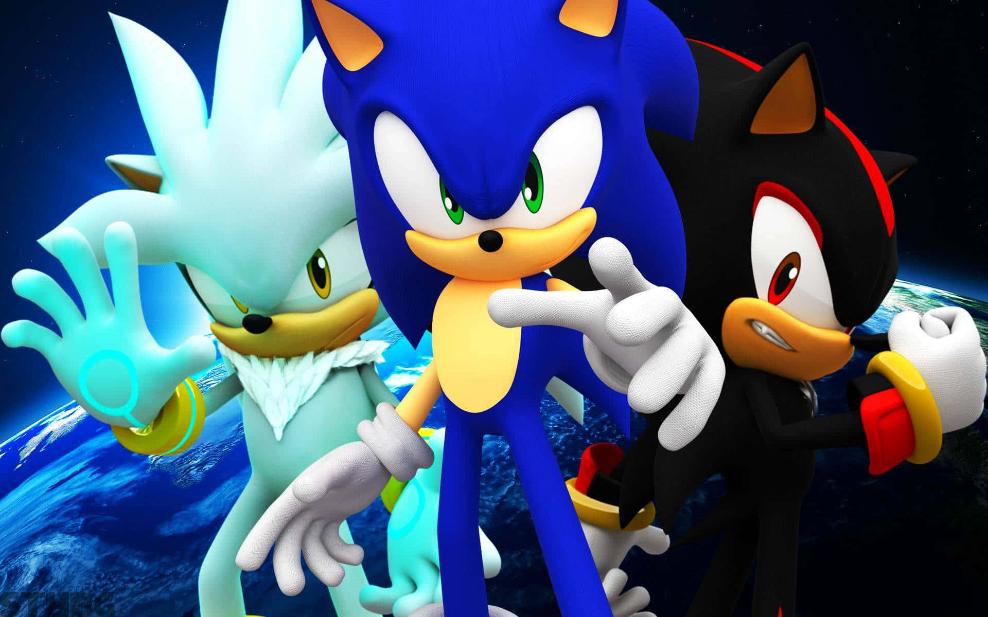 Sonic, Silver, Shadow, Full HD Desktop Wallpaper