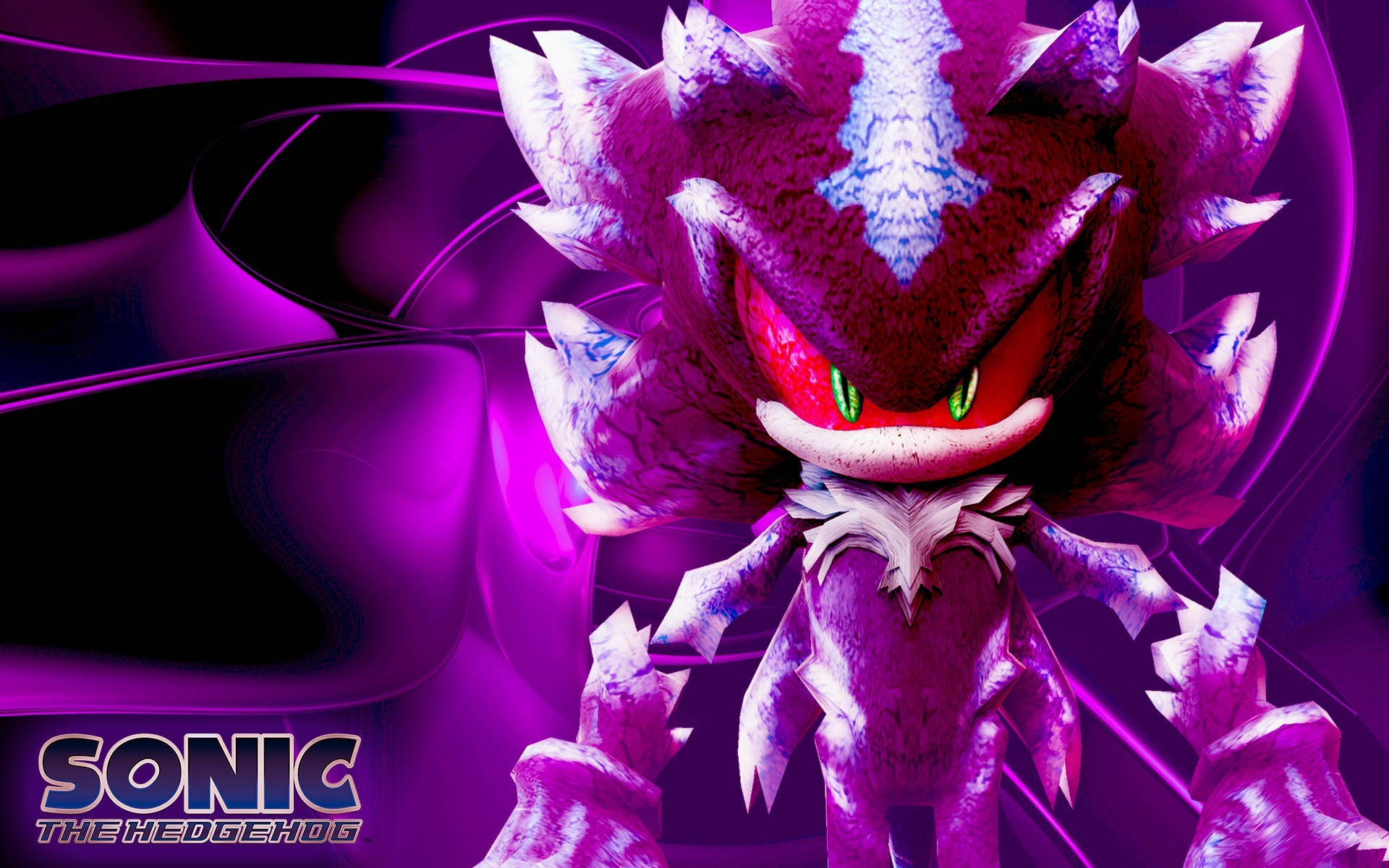 Sonic, purple hedgehog, glowing green eyes, Full HD Desktop Wallpaper