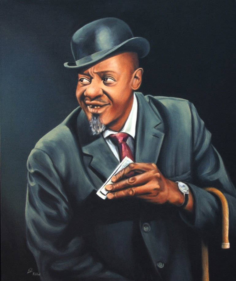 Sonny Boy Williamson II, dark suit, bowler hat, SD Phone Wallpaper
