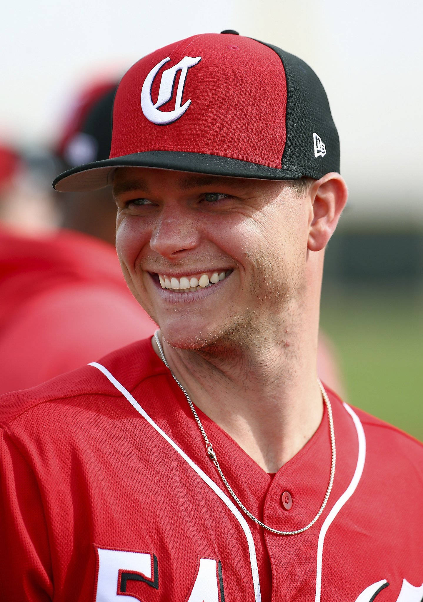 Sonny Gray, red jersey, cap, Full HD Phone Wallpaper