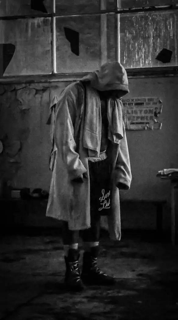 Sonny Liston, hooded figure, tattered robe, SD Phone Wallpaper