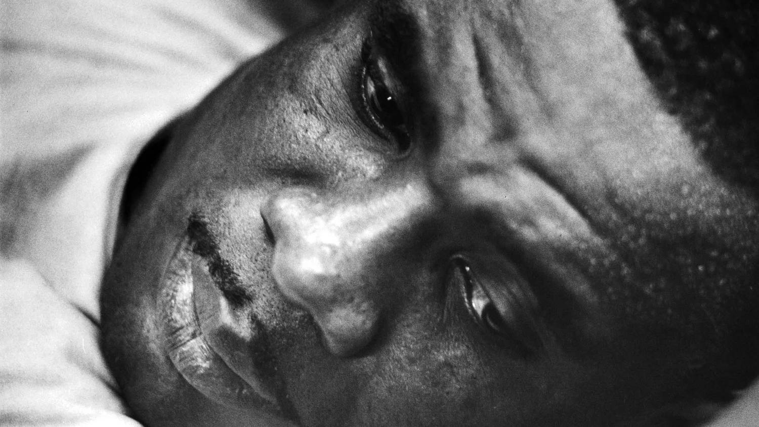 Sonny Liston, black and white, close-up portrait, HD Desktop Wallpaper