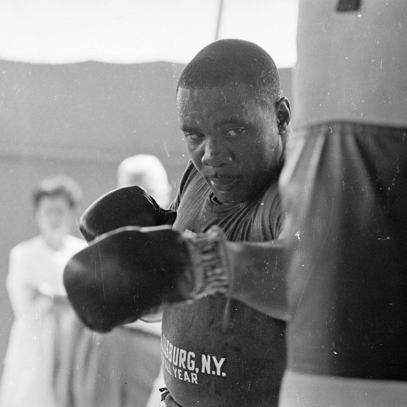 Sonny Liston, black and white photo, boxer, HD Desktop Wallpaper