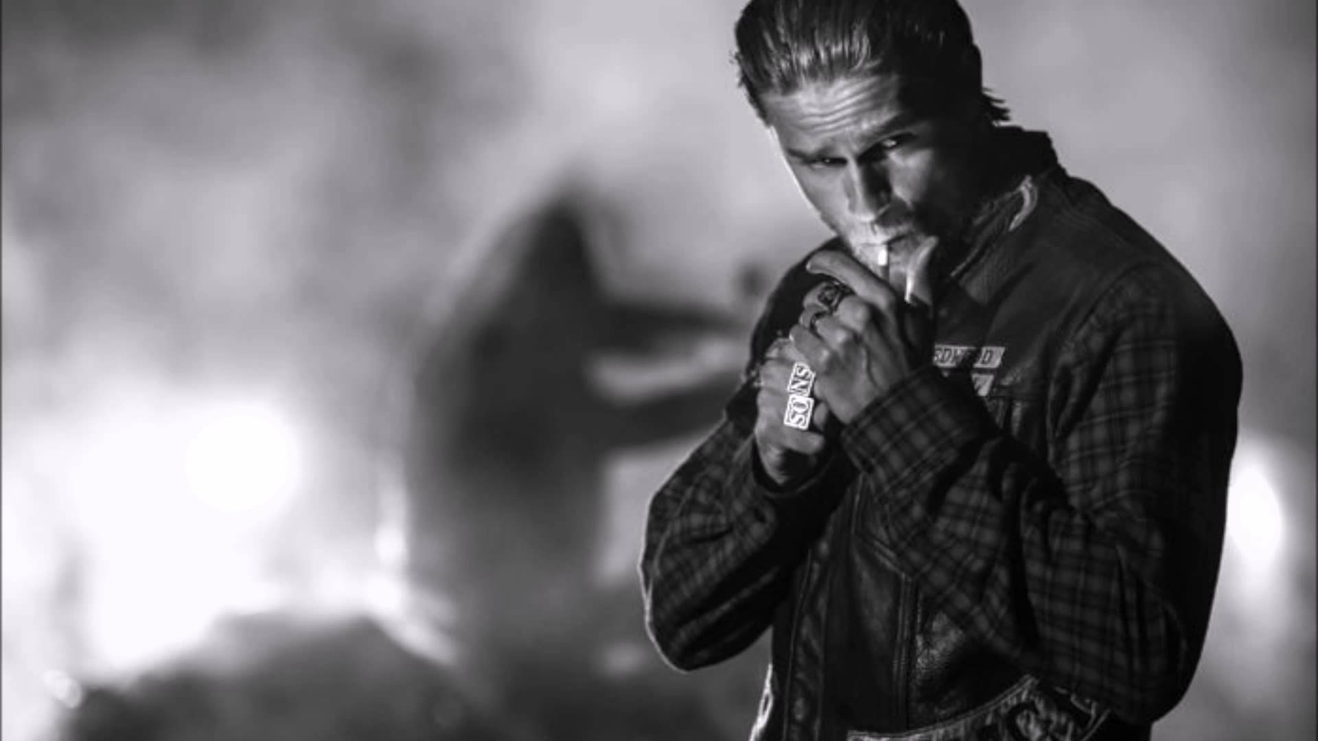 Sons Of Anarchy, leather jacket, cigarette, Full HD Desktop Wallpaper
