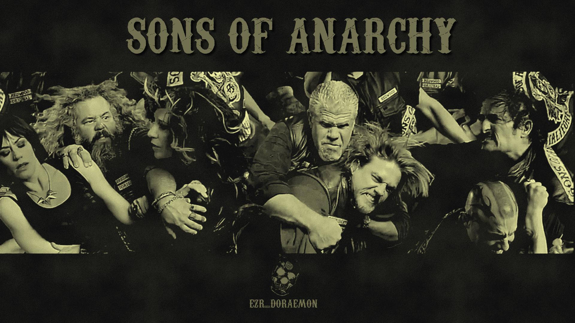 Sons Of Anarchy, leather vests, tattoos, Full HD Desktop Wallpaper