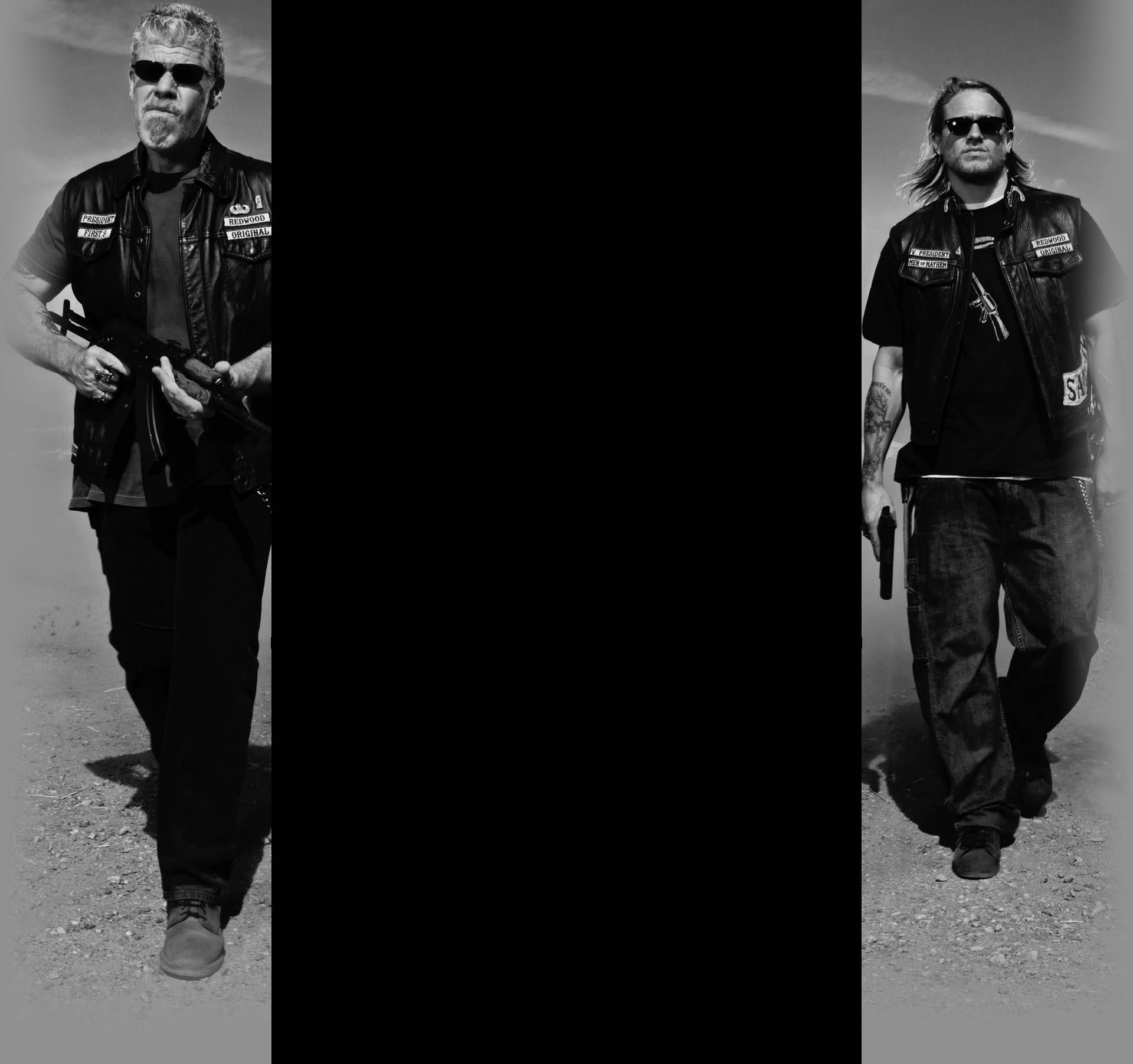 Sons Of Anarchy, leather vests, weapons, Full HD Desktop Wallpaper