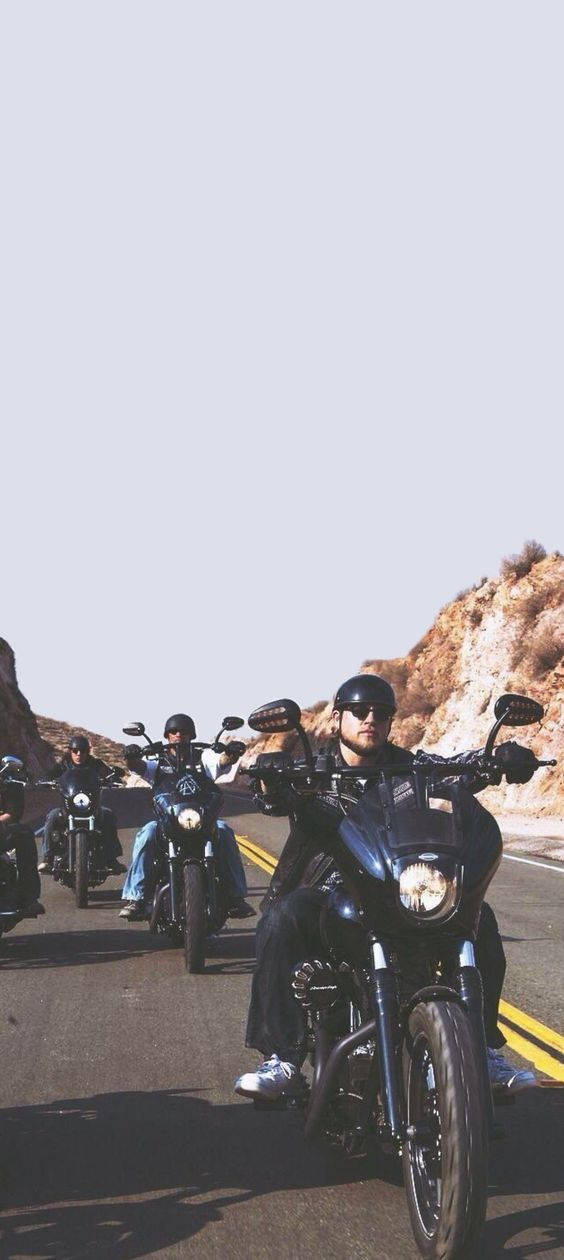 Sons Of Anarchy, motorcyclists, desert road, SD Phone Wallpaper