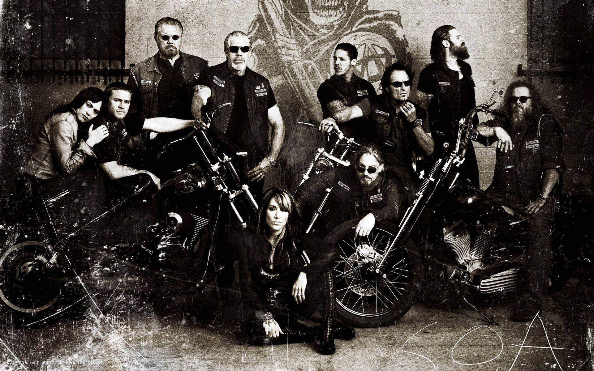Sons Of Anarchy, biker gang, custom motorcycles, Full HD Desktop Wallpaper