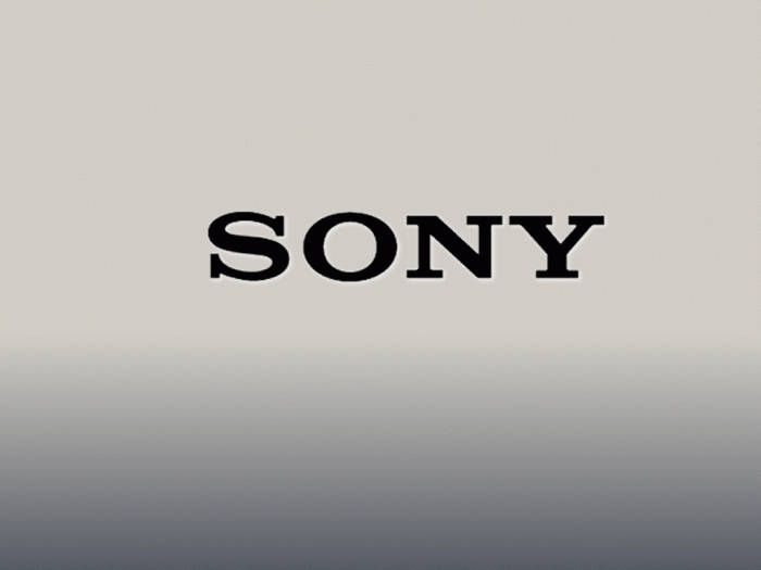 Sony Logo, bold black letters, minimalist gradient background, SD Desktop Wallpaper