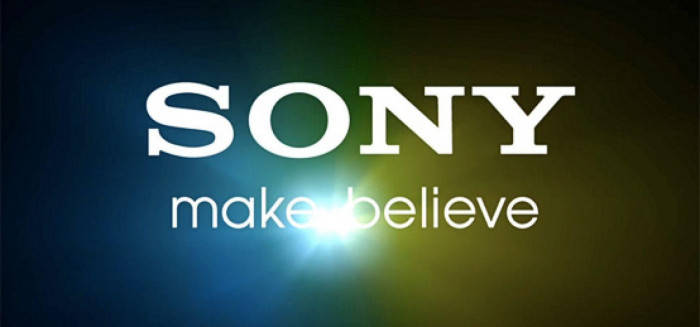 Sony Logo, make believe, dark gradient background, SD Desktop Wallpaper