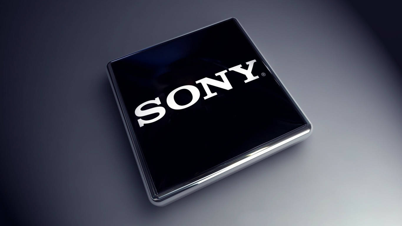 Sony Logo, black, chip, HD Desktop Wallpaper