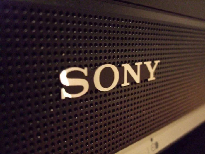 Sony, Sony speaker grille, metallic logo, SD Desktop Wallpaper