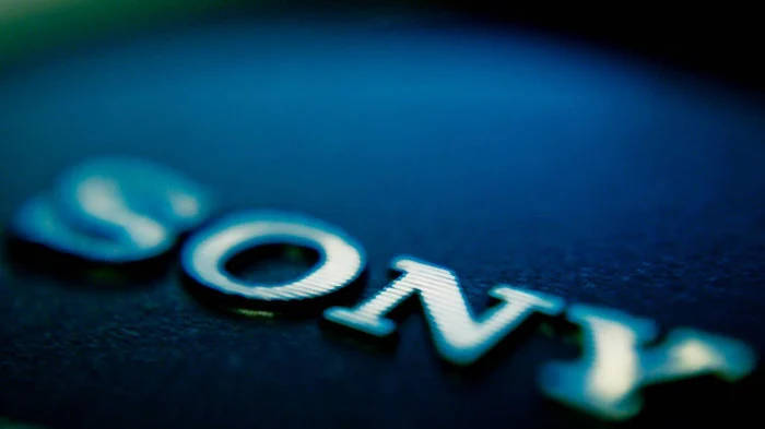 Sony Logo, deep blue, textured background, SD Desktop Wallpaper