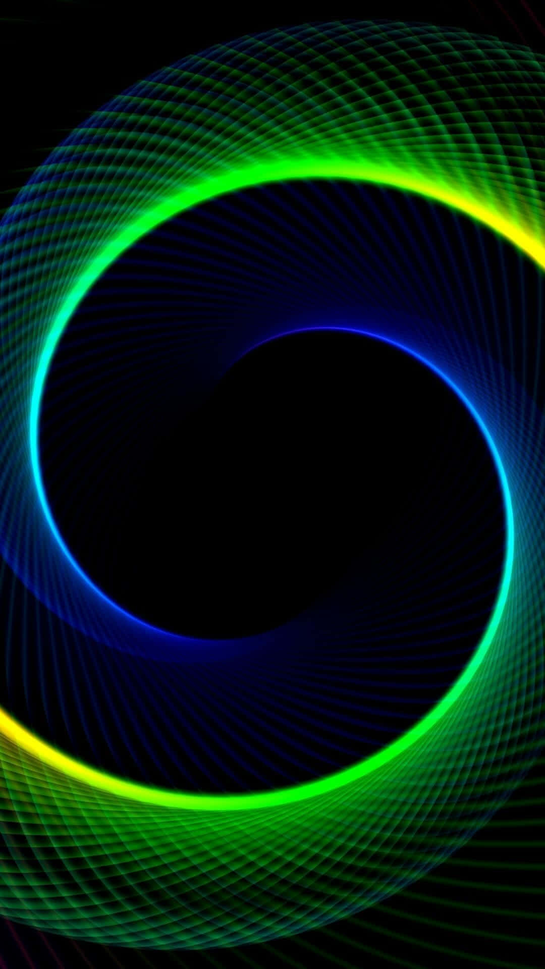 Sony Xperia 4K, neon green, blue, Full HD Phone Wallpaper