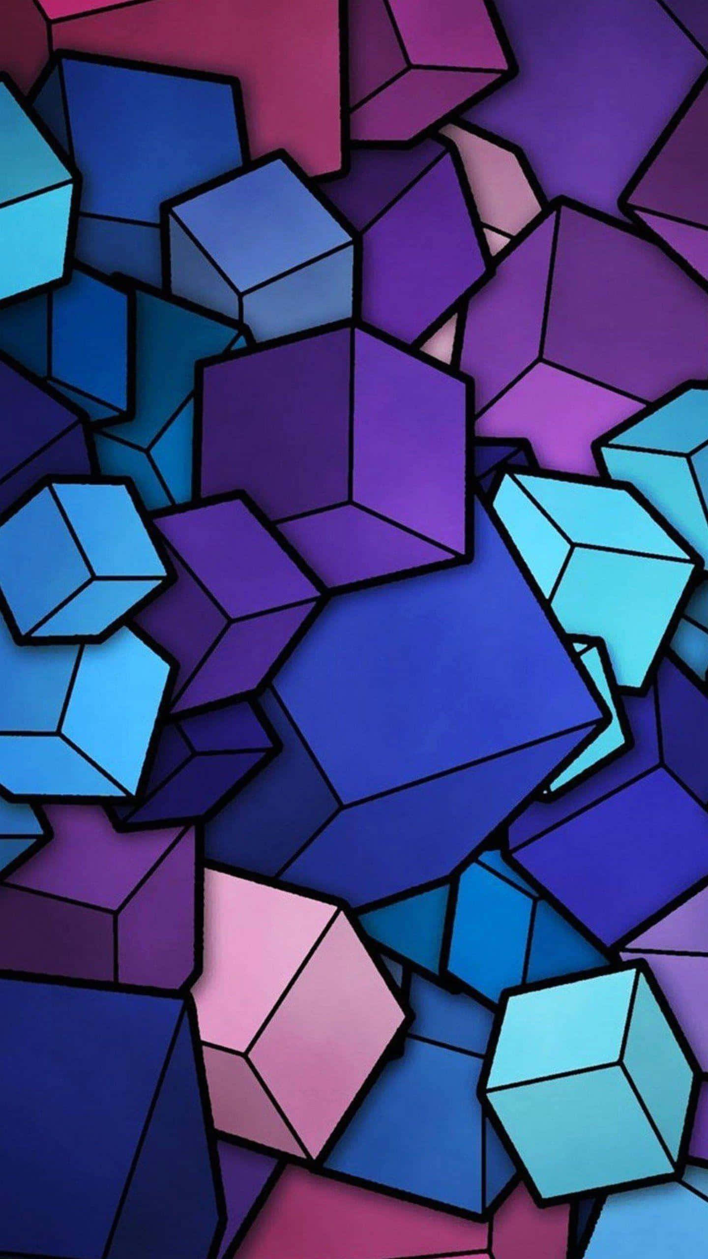 Sony Xperia 4K, blue, purple, 2K Phone Wallpaper