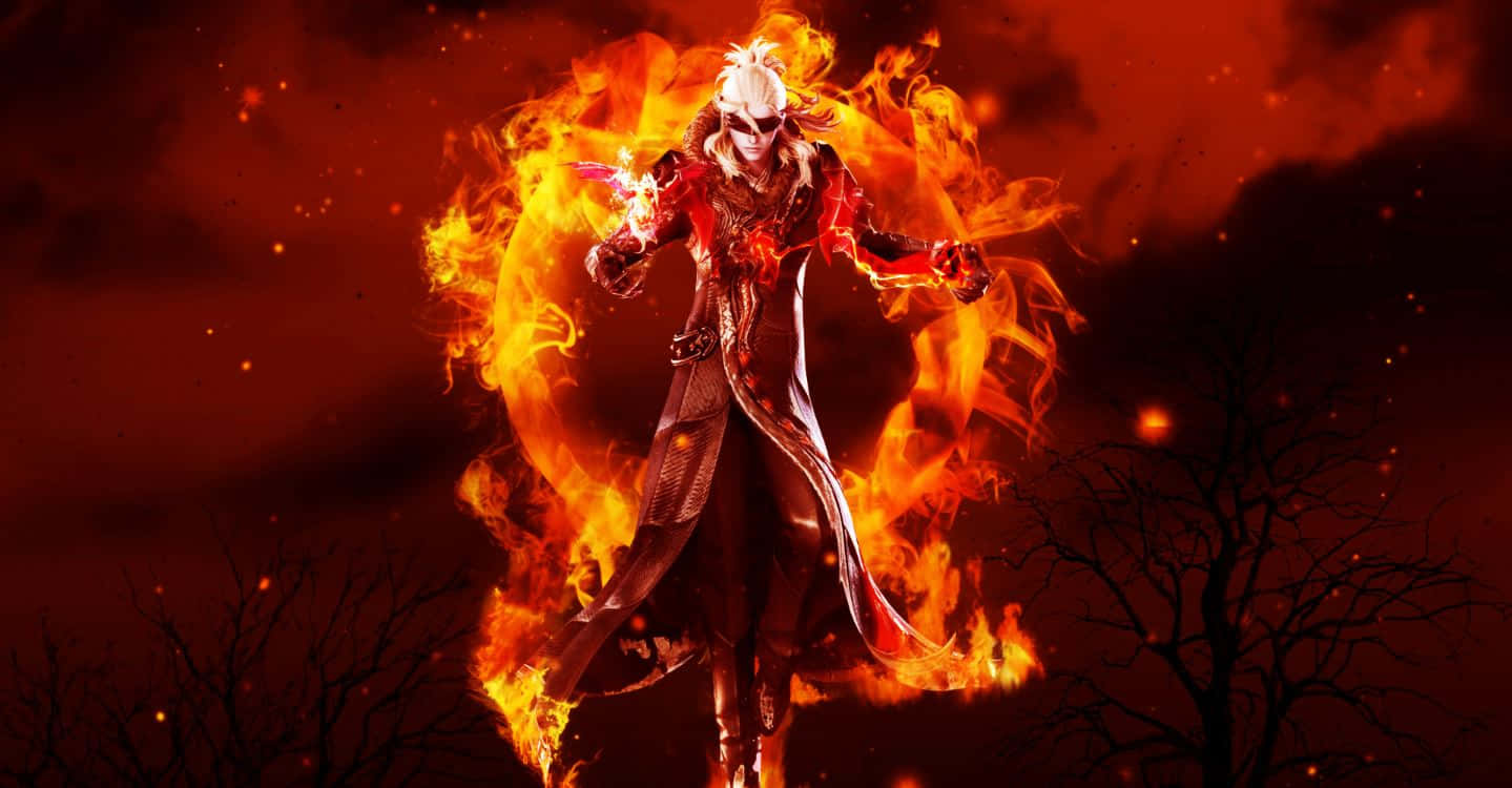Sorcerer, white hair, glowing eyes, HD Desktop Wallpaper