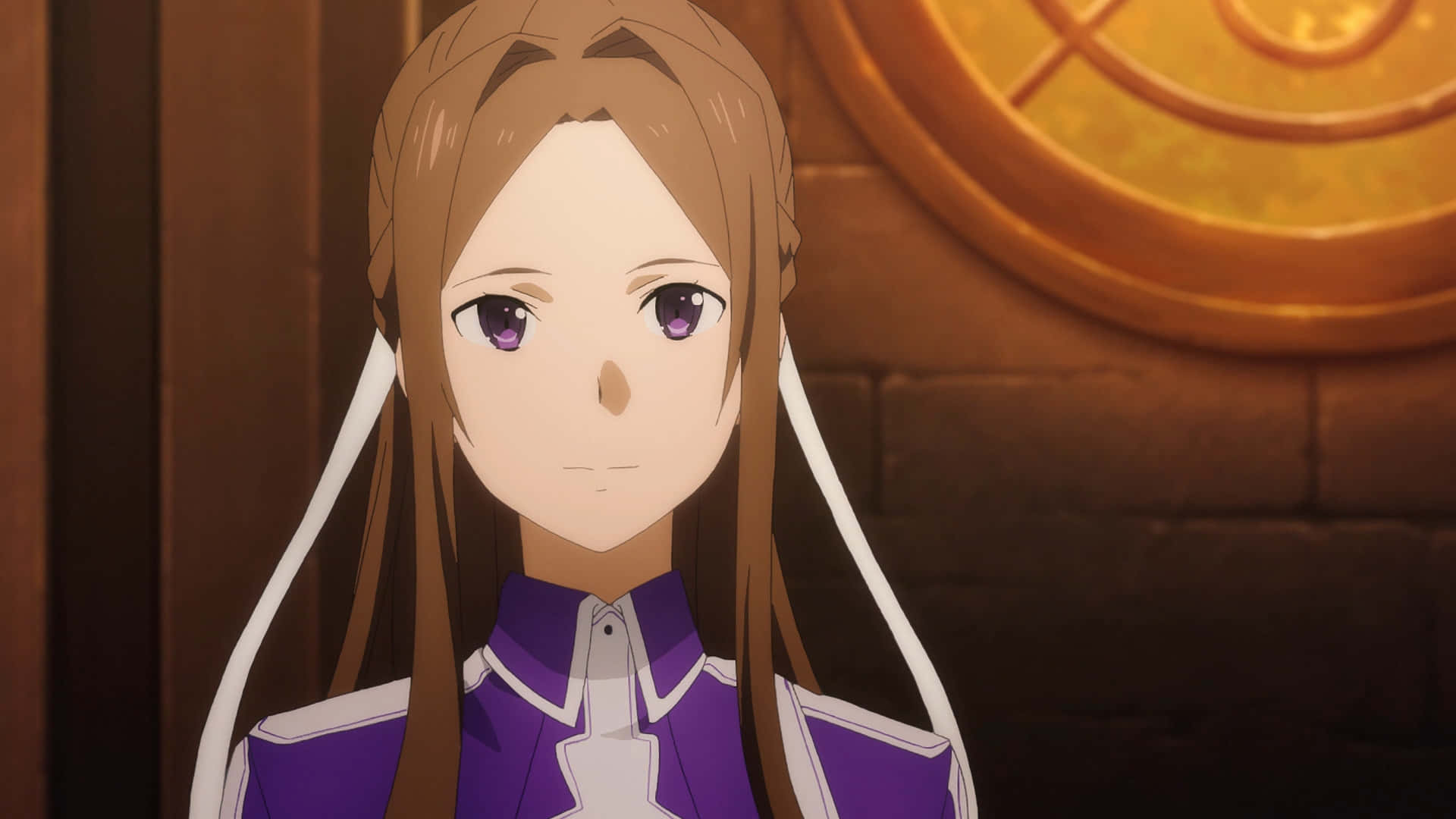 Sortiliena Serlut, anime girl, braided brown hair, Full HD Desktop Wallpaper