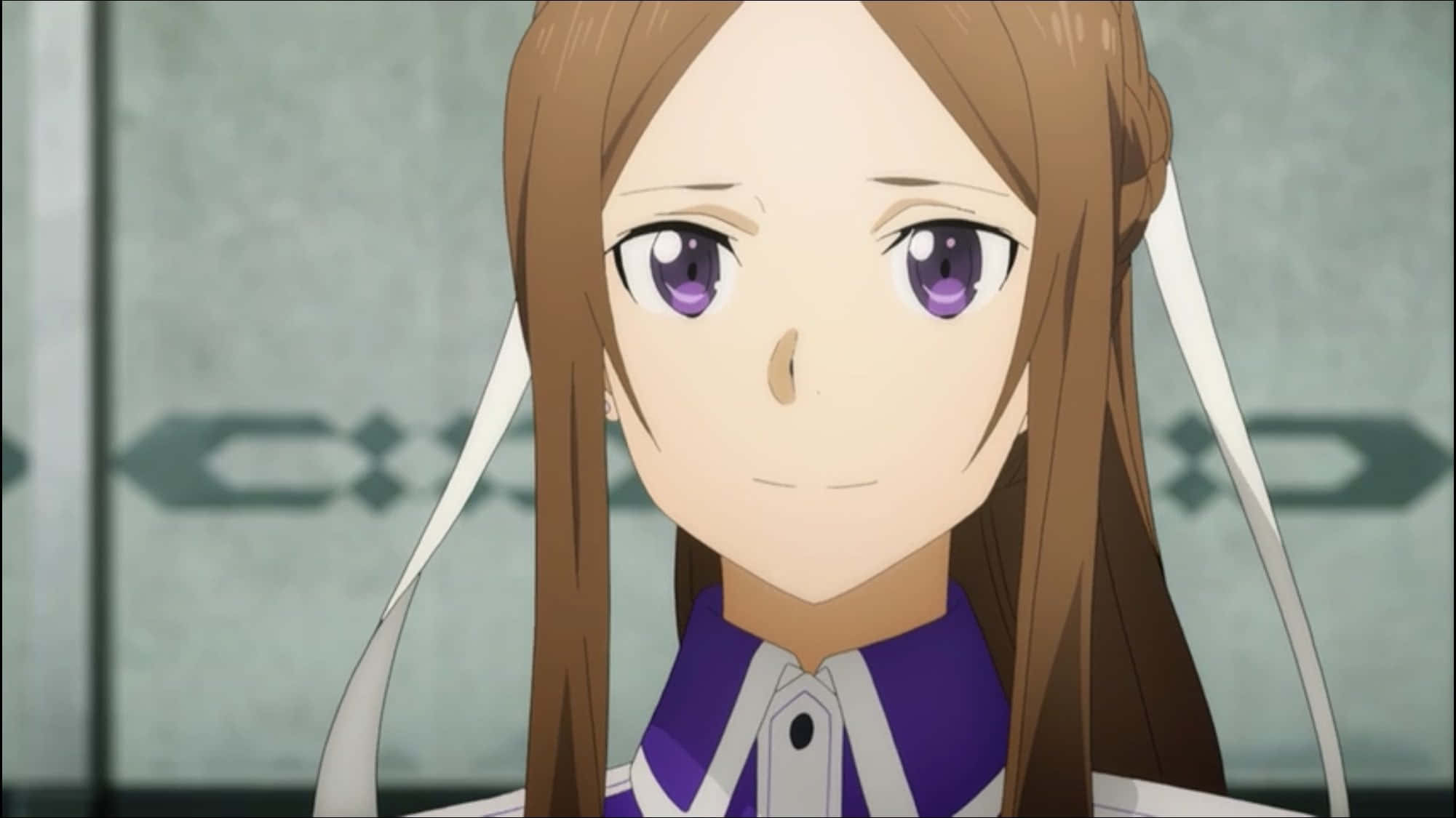 Sortiliena Serlut, brown hair, purple eyes, Full HD Desktop Wallpaper