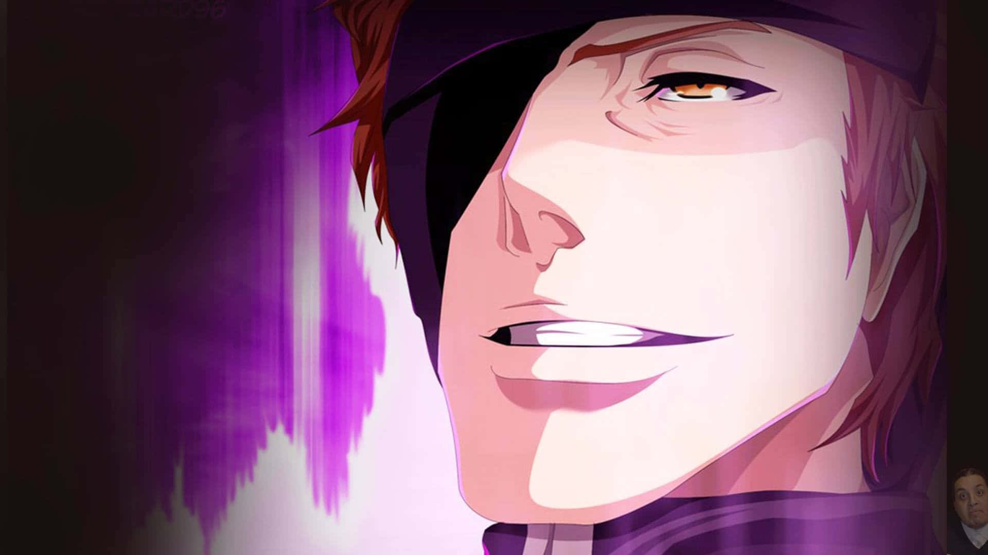Sosuke Aizen, red hair, orange eyes, Full HD Desktop Wallpaper