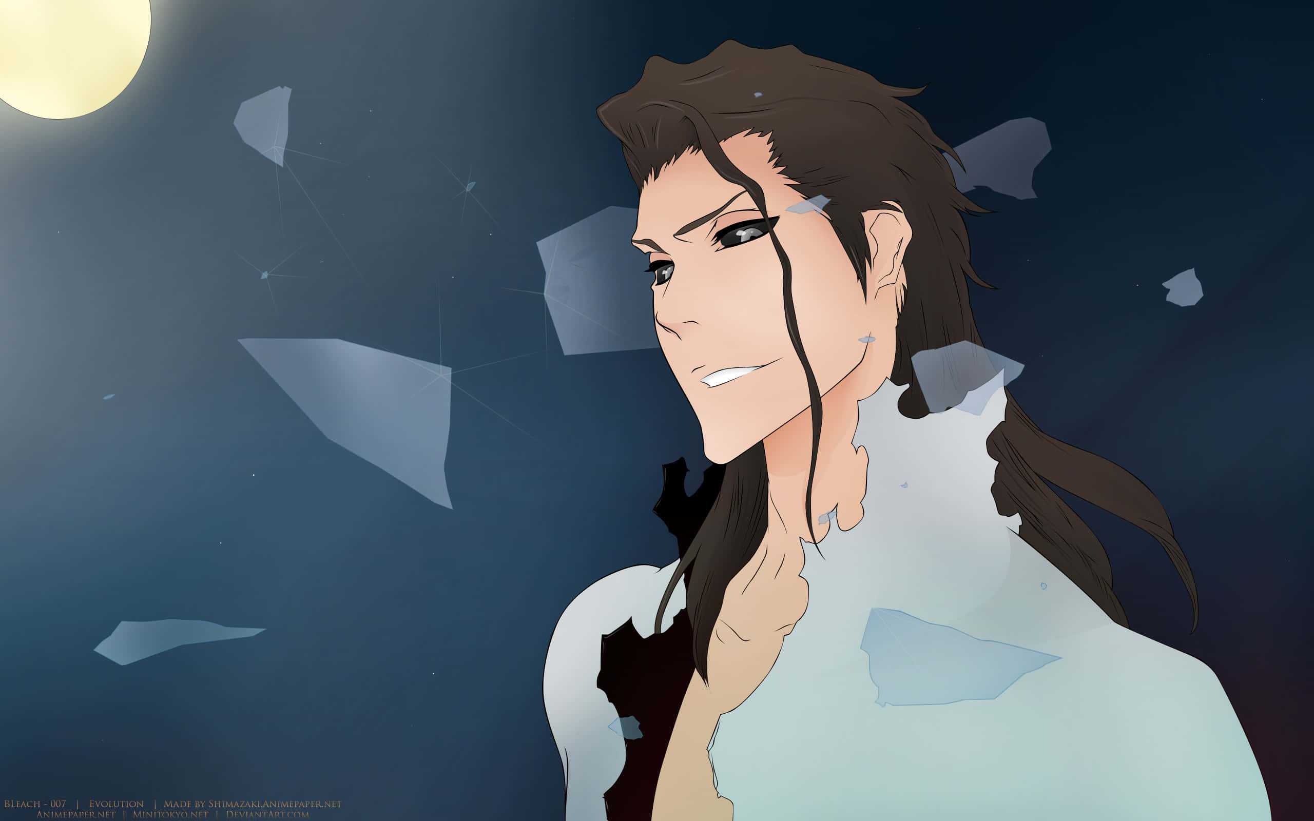 Sosuke Aizen, dark-haired, smirk, 2K Desktop Wallpaper