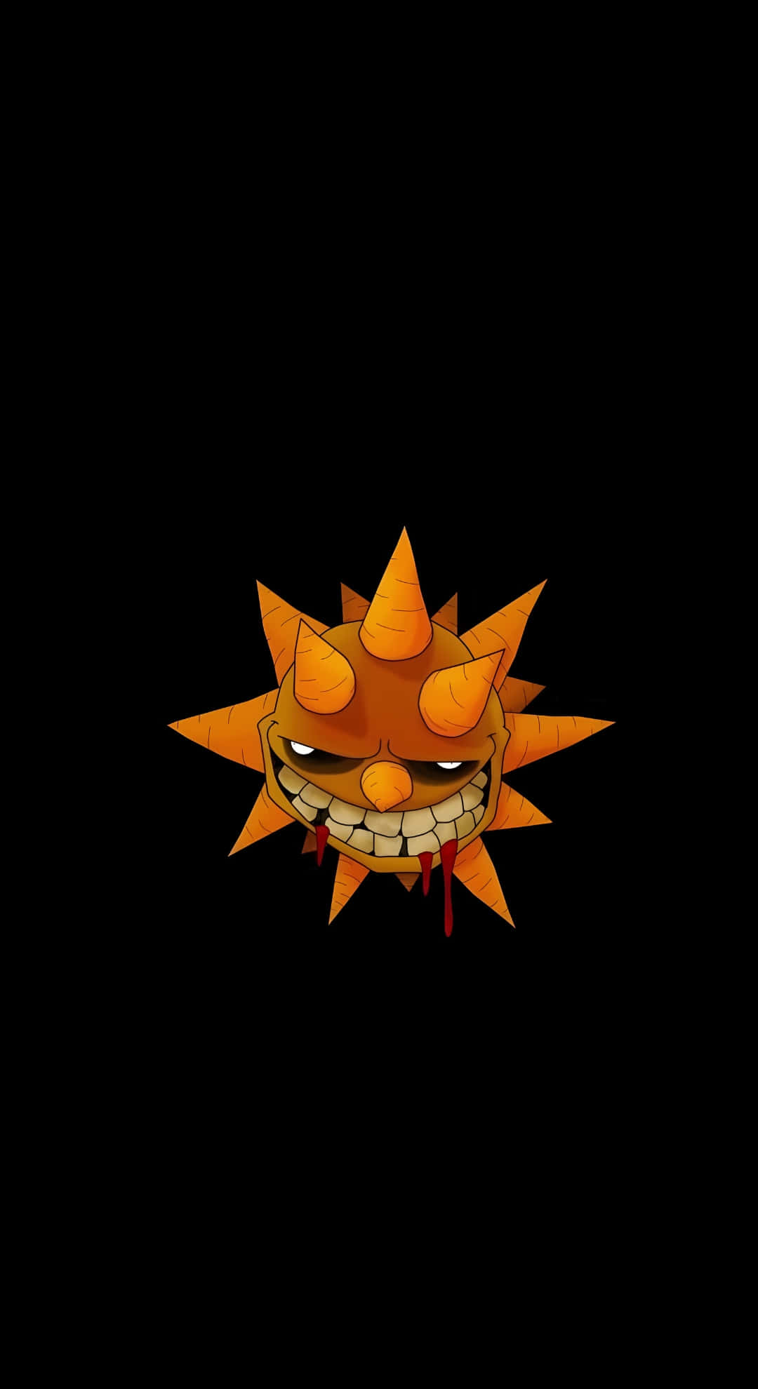 Soul Eater, sun icon, orange spiked sun, Full HD Phone Wallpaper
