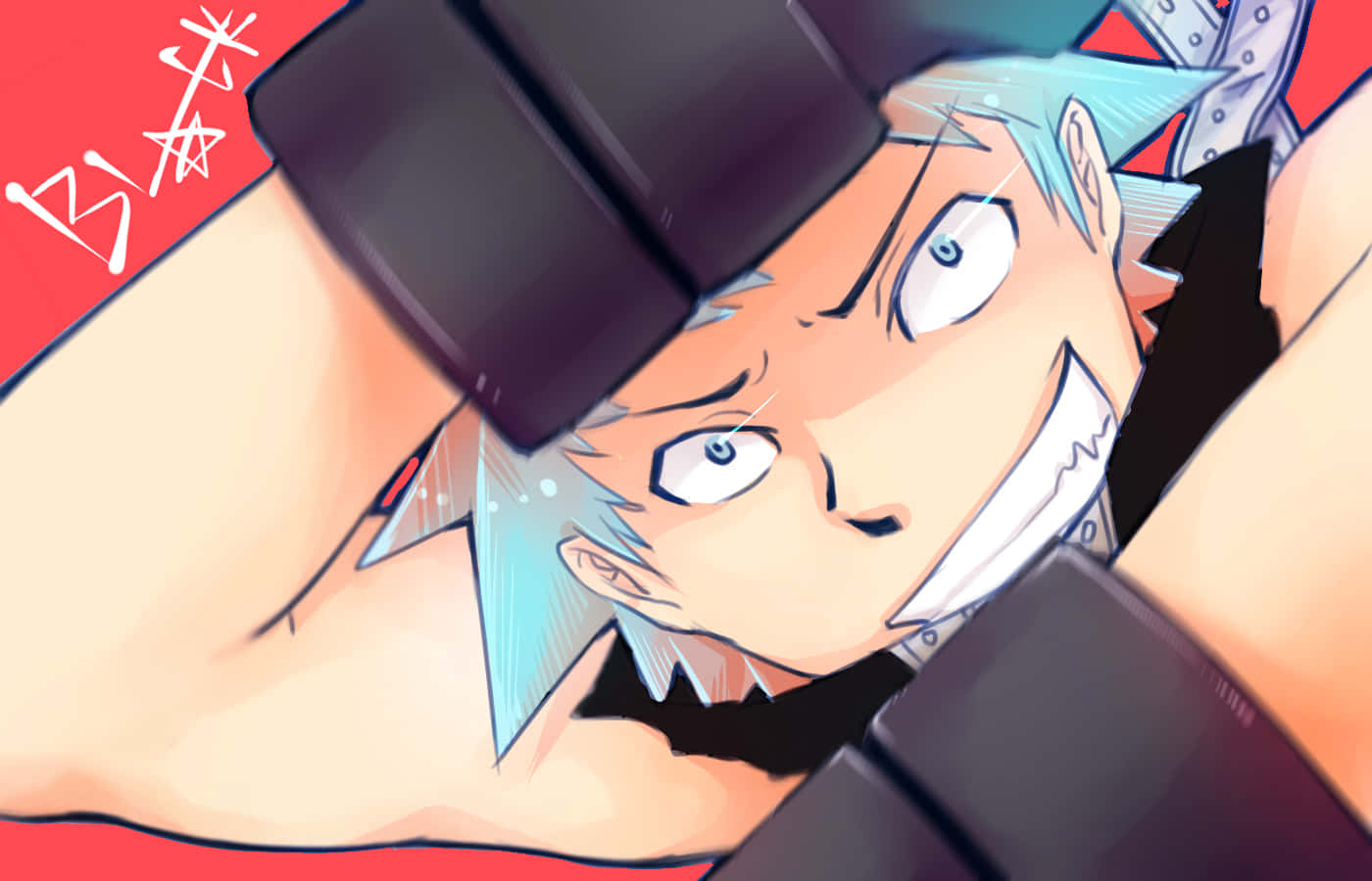 Black Star, Soul Eater, spiky blue hair, HD Desktop Wallpaper