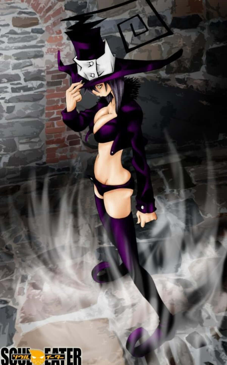 Blair, Soul Eater, purple-clad anime witch, HD Phone Wallpaper