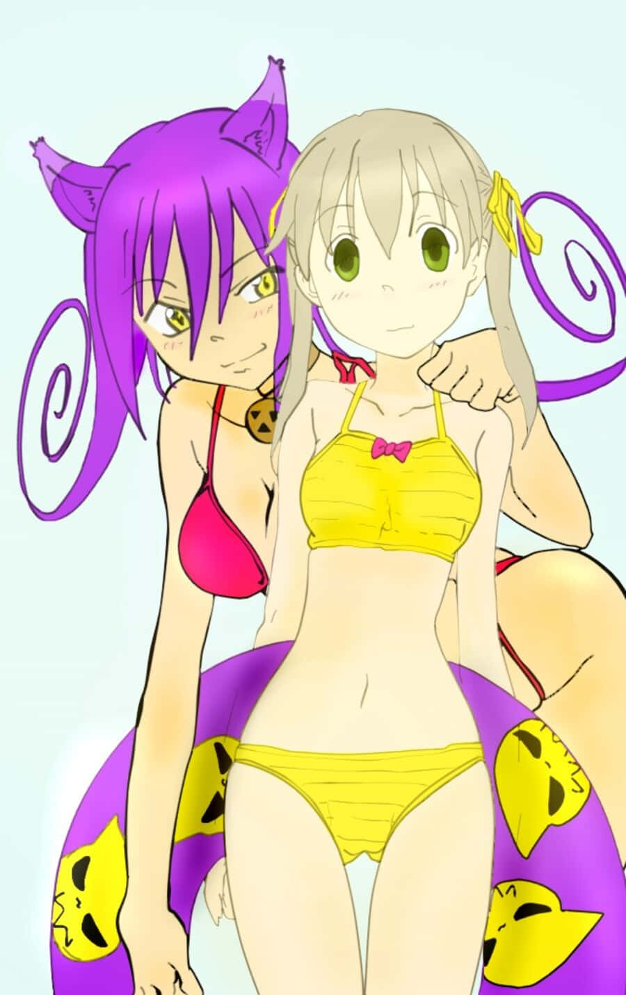 Blair, Soul Eater, purple hair, HD Phone Wallpaper