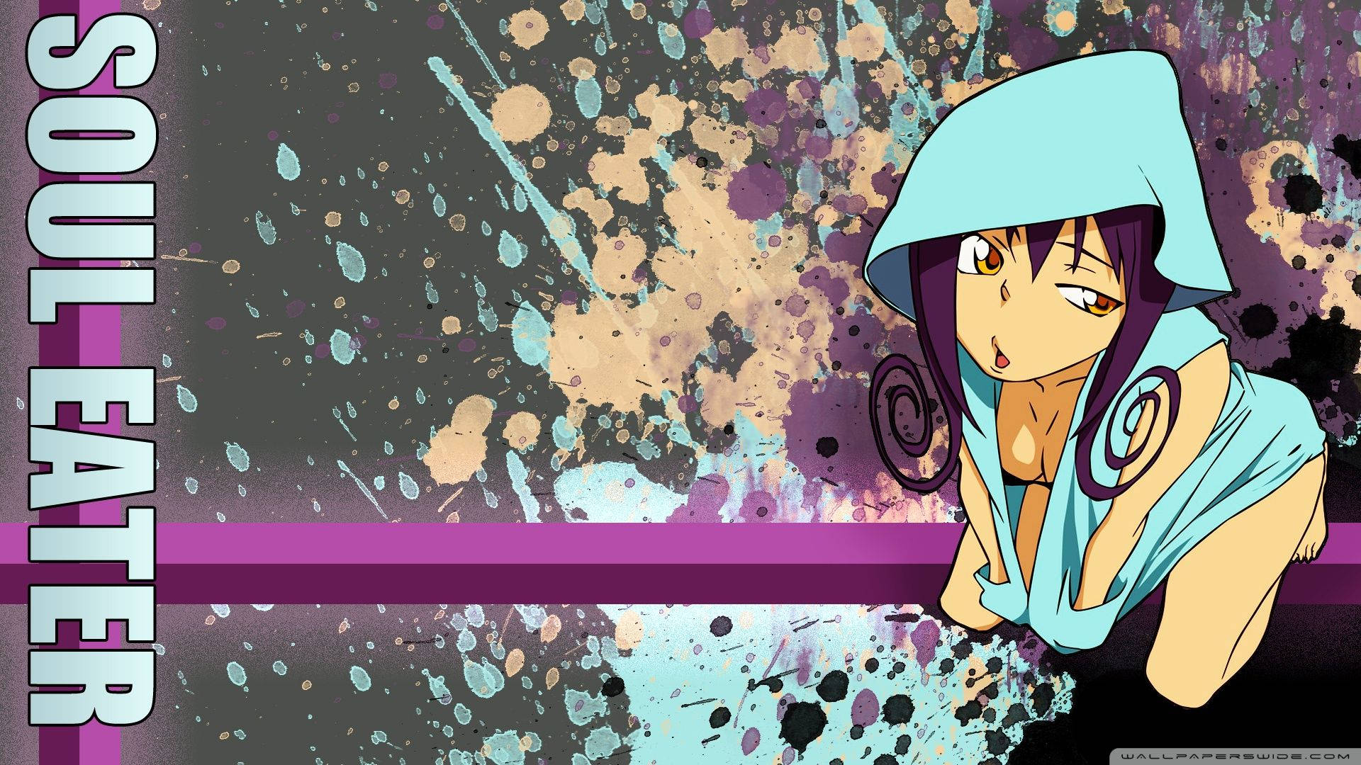 Soul Eater, Blair, cyan hooded anime girl, Full HD Desktop Wallpaper