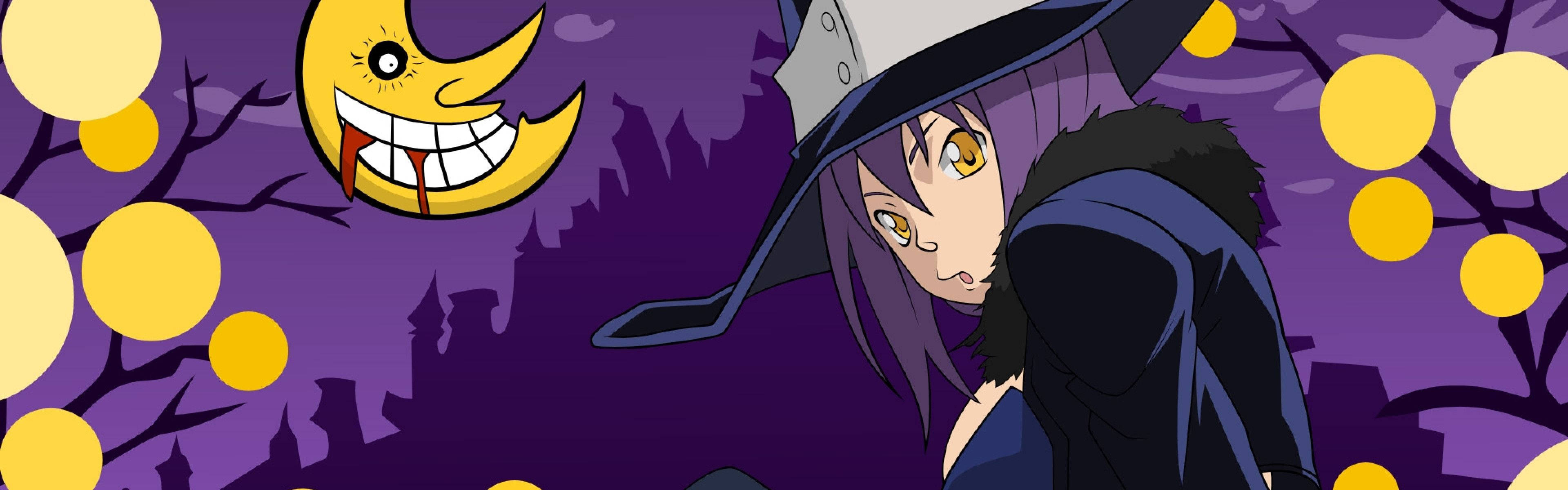 Blair, Soul Eater, crescent moon, 4K Desktop Wallpaper