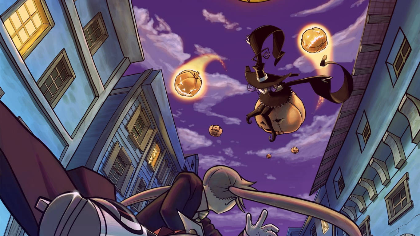Soul Eater, witch, pumpkin carriage, HD Desktop Wallpaper