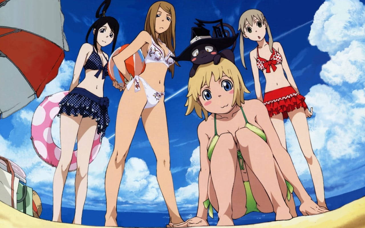 Soul Eater Characters, beach, sunny beach, HD Desktop Wallpaper
