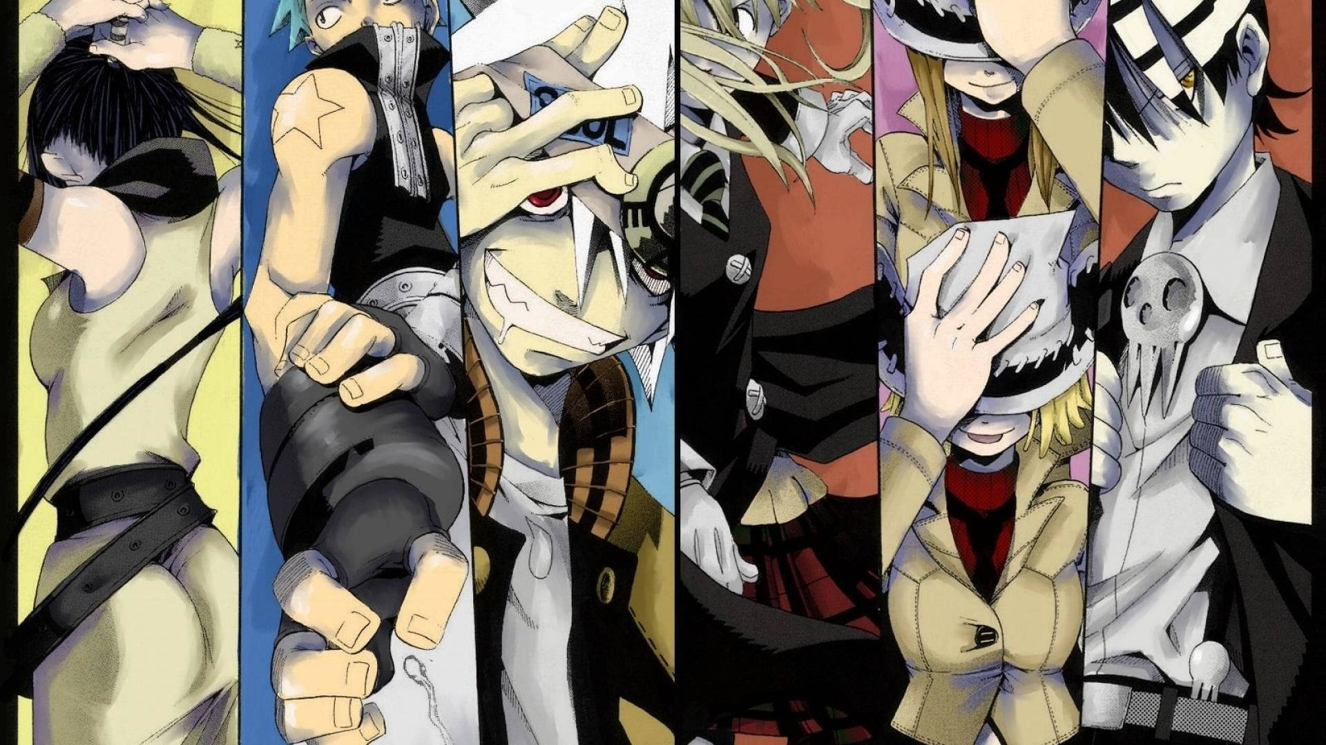 Soul Eater, anime characters, dynamic poses, Full HD Desktop Wallpaper